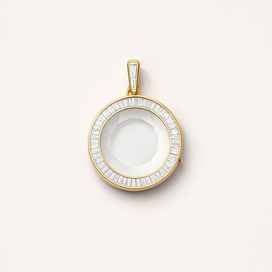 ORBIT DIAMOND LOCKET NECKLACE