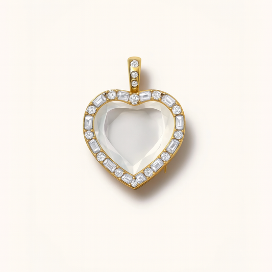 AURORA DIAMOND HEART LOCKET