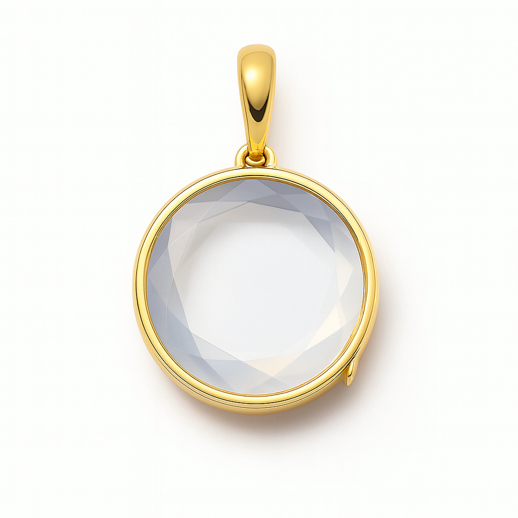 LARGE ROUND GOLD LOCKET NECKLACE (PRE-ORDER)