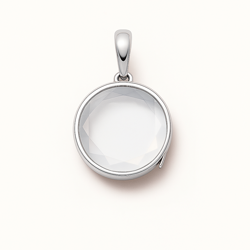 ROUND SILVER LOCKET NECKLACE (PRE-ORDER)
