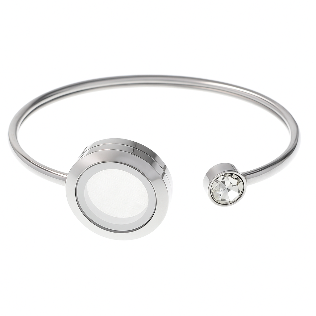 SILVER BANGLE LOCKET