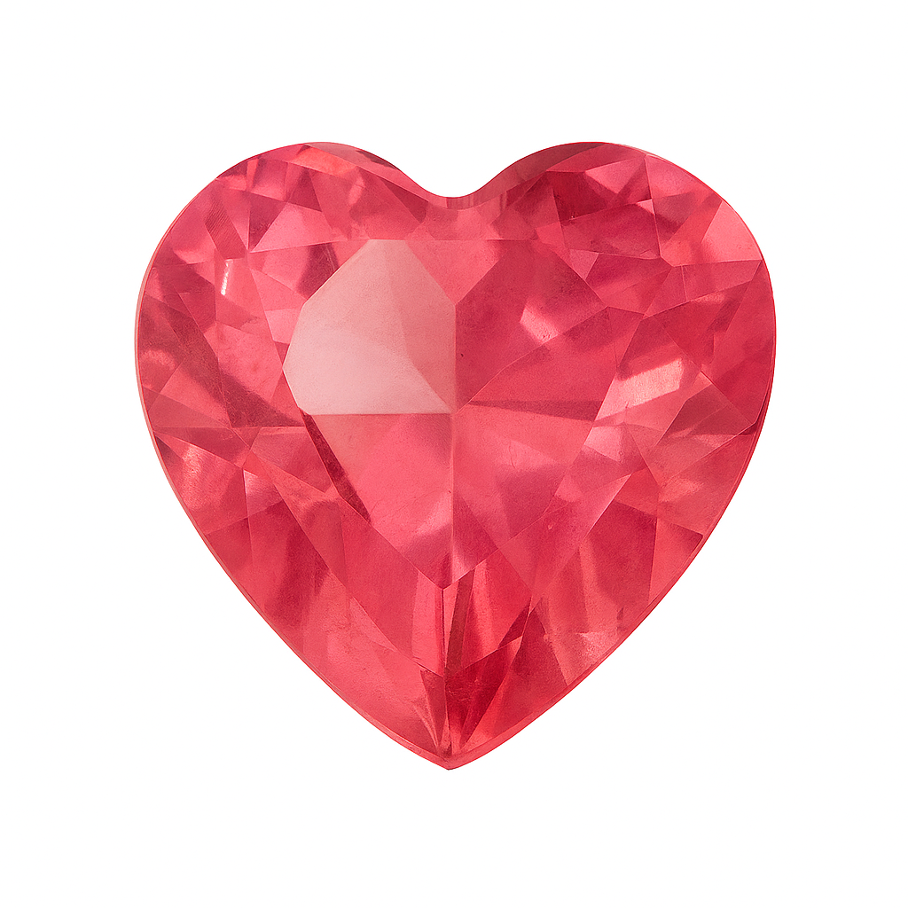 PINK PEARL HEART CHARM