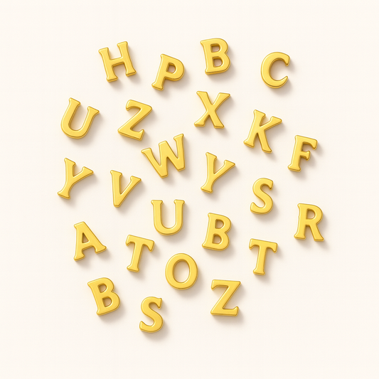 GOLD LETTER CHARM
