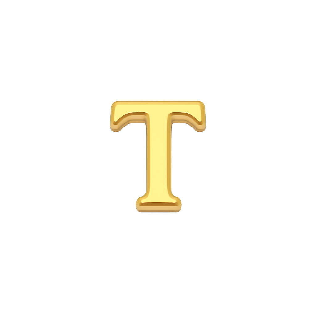 GOLD LETTER CHARM