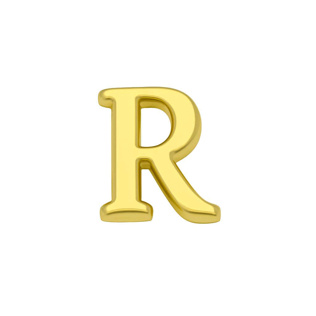 GOLD LETTER CHARM