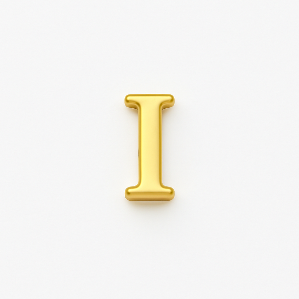 GOLD LETTER CHARM