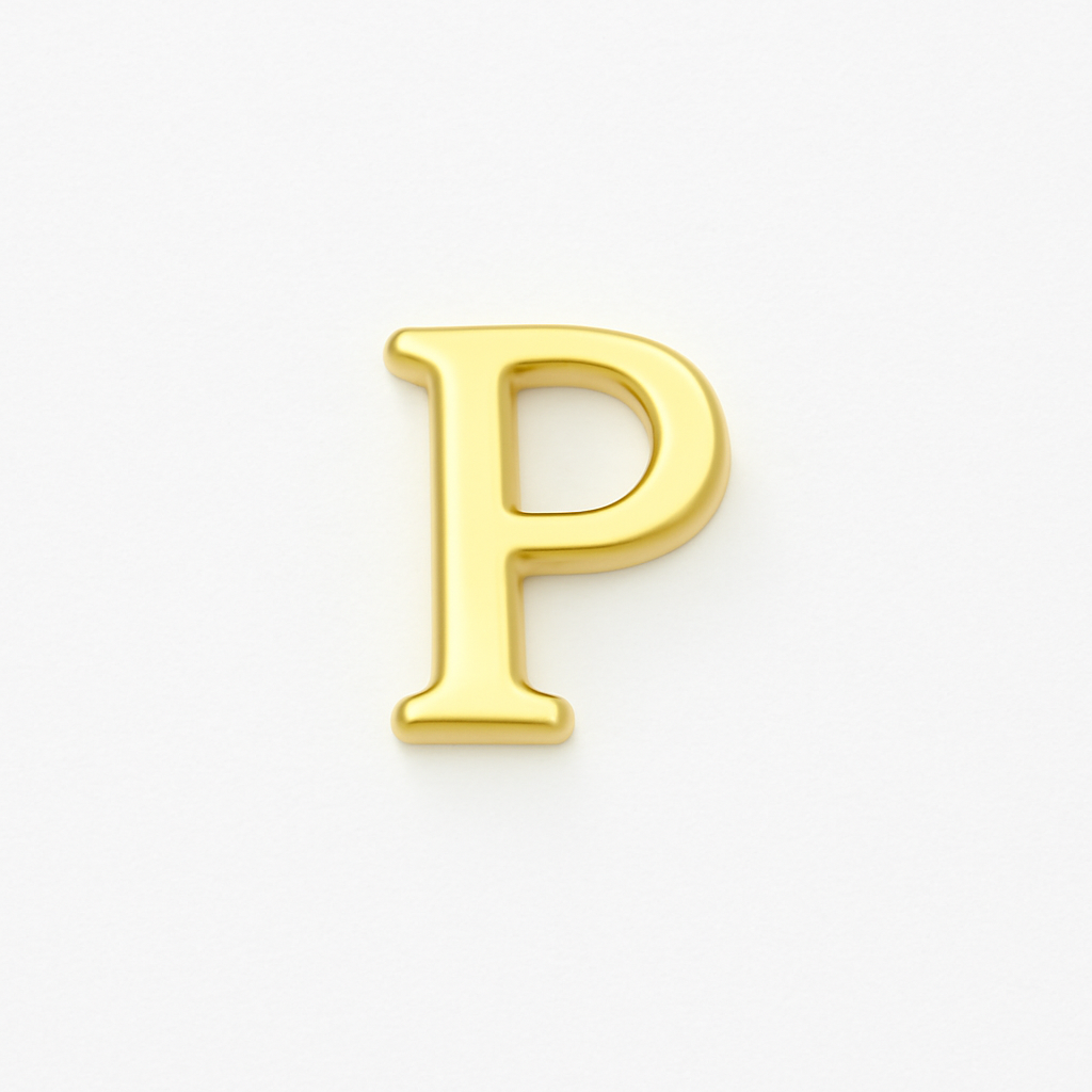 GOLD LETTER CHARM