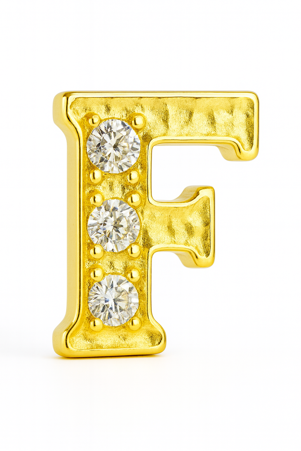 GOLD LETTER BEDAZZLED CHARM