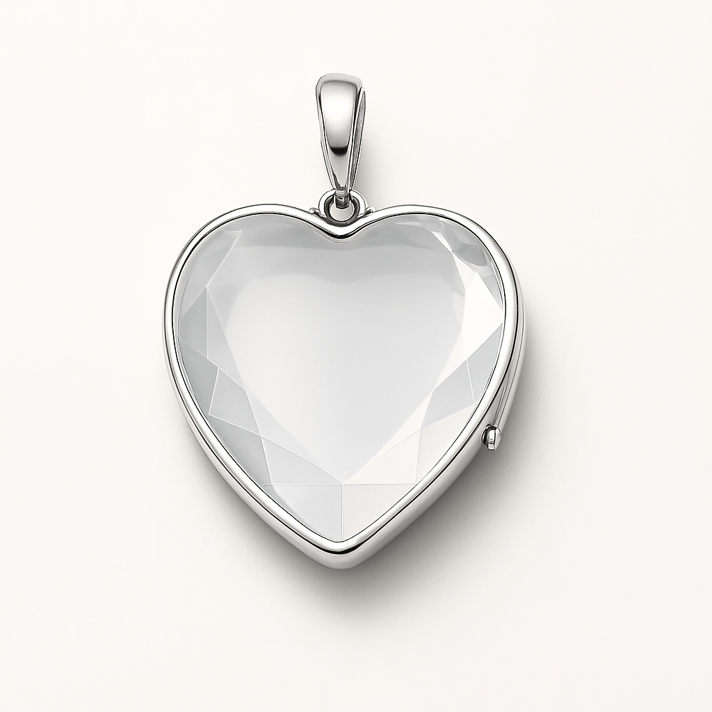 HEART SILVER LOCKET NECKLACE (PRE-ORDER)