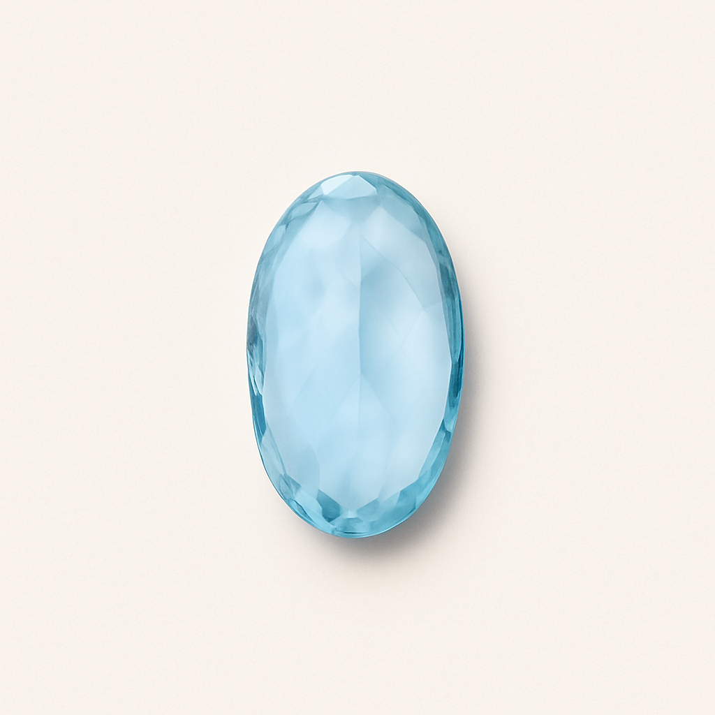 MARCH BIRTHSTONE AQUAMARINE CHARM