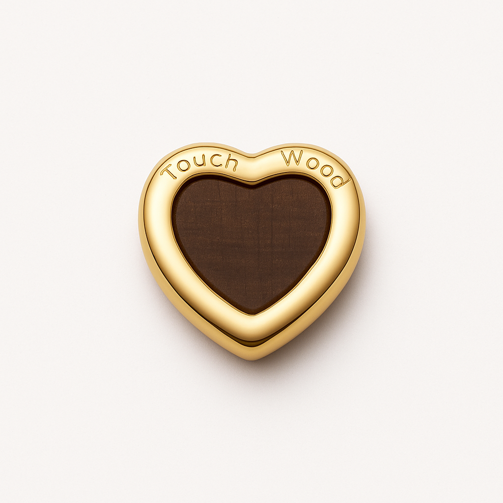 WOOD HEART CHARM