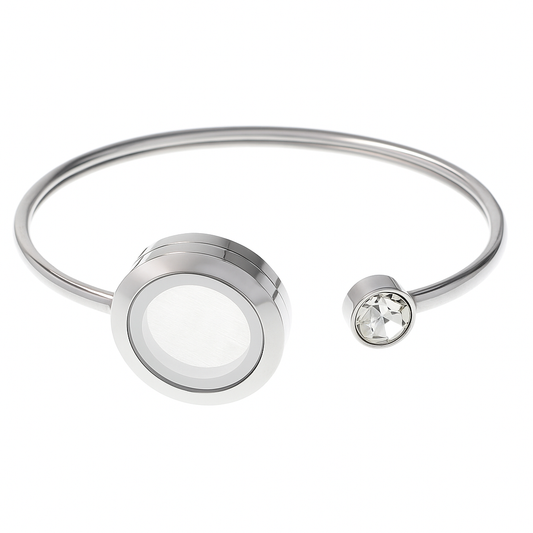 SILVER BANGLE LOCKET