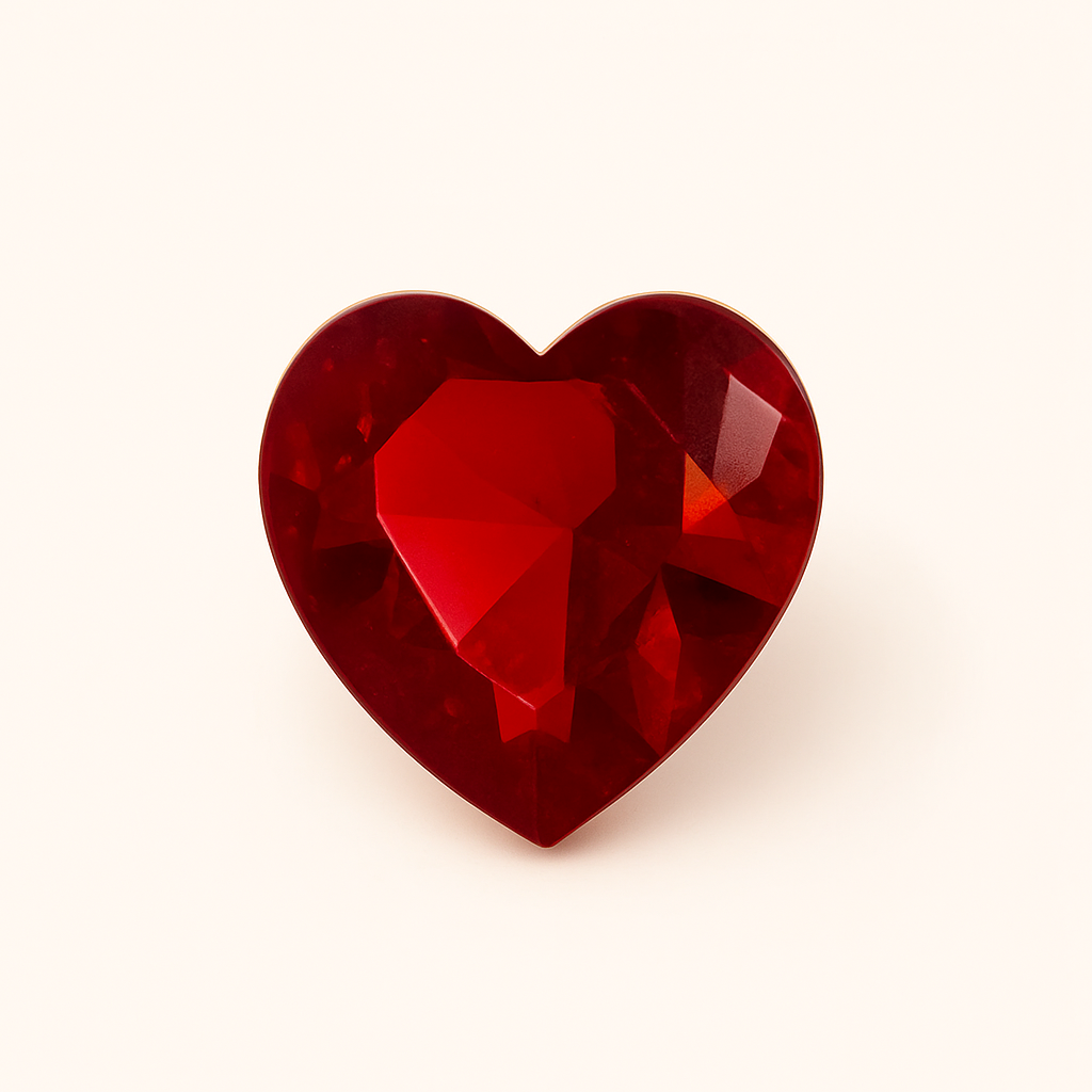 CRIMSON RADIANCE HEART CHARM