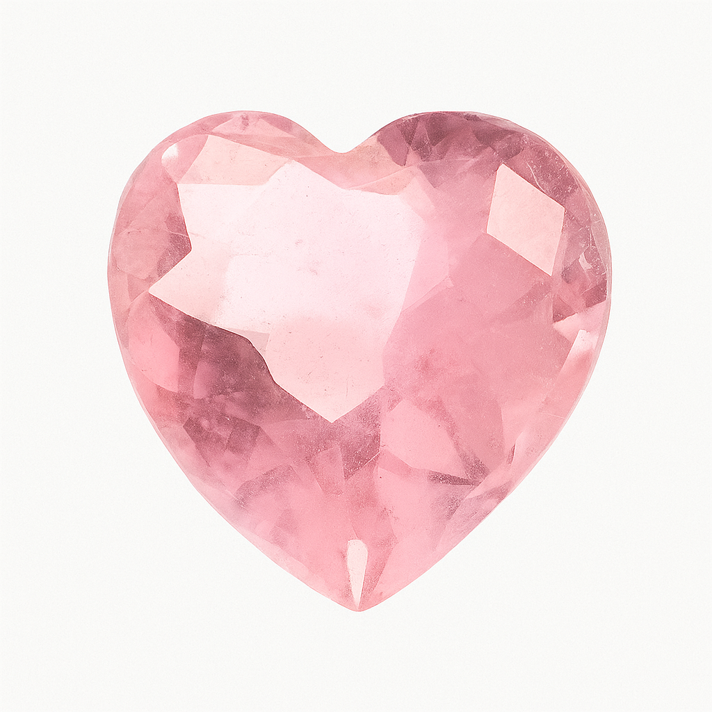 KUNZITE HEART CHARM