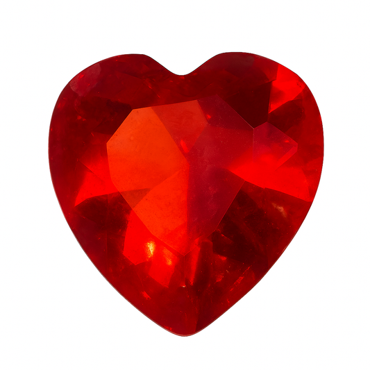 SCARLET FLAME HEART CHARM