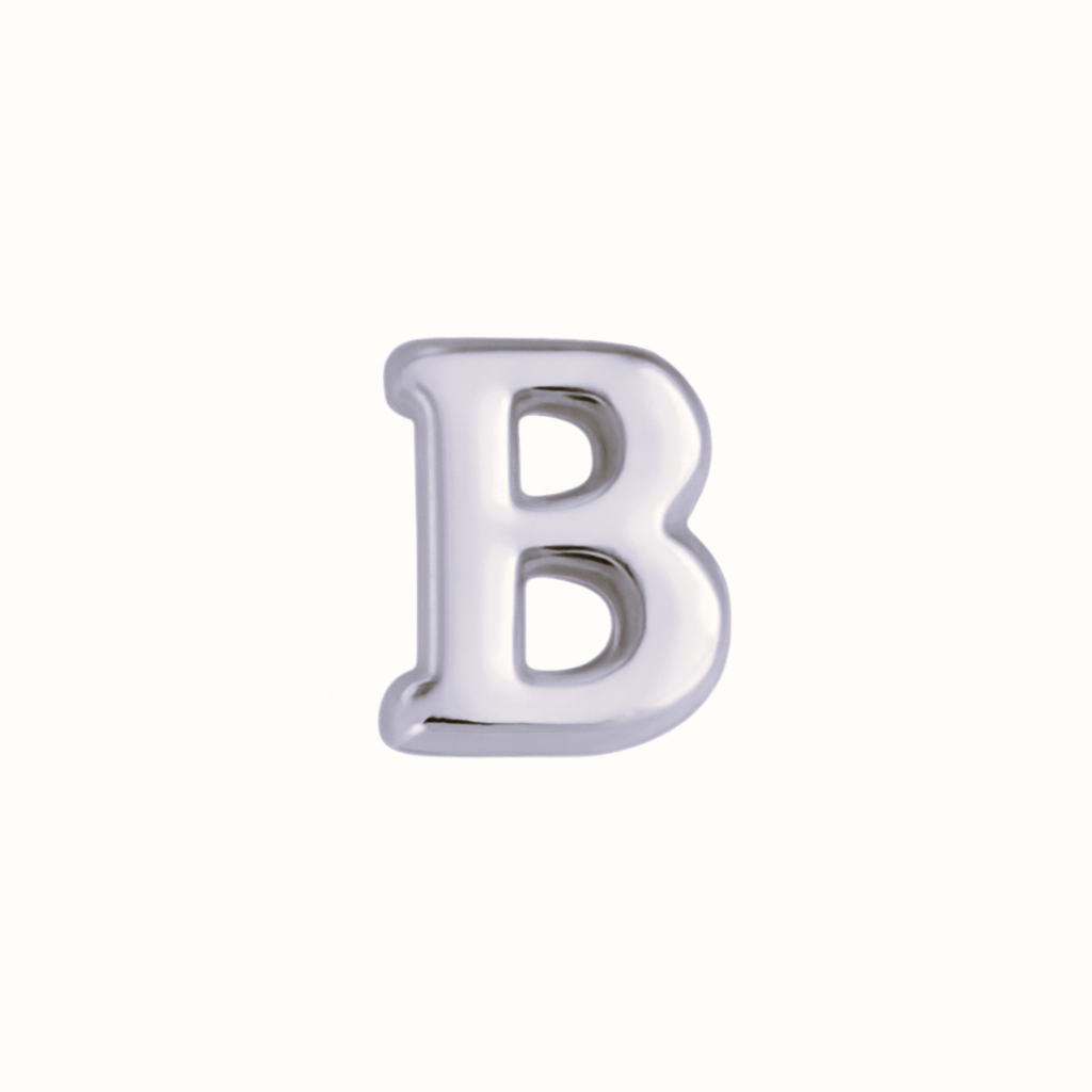 SILVER LETTER CHARM