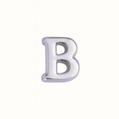 SILVER LETTER CHARM