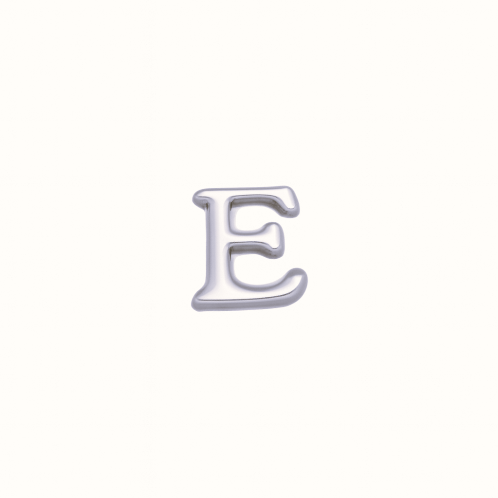 SILVER LETTER CHARM