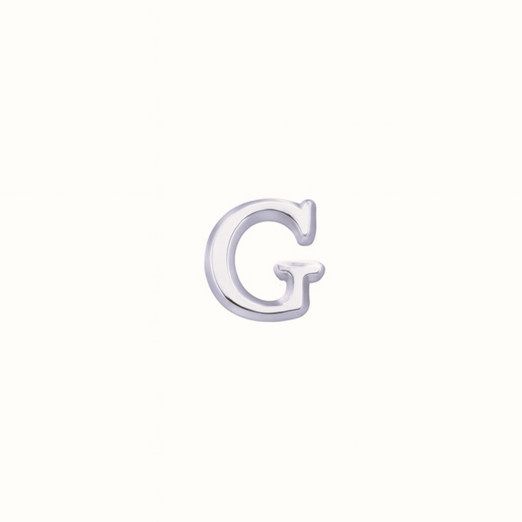SILVER LETTER CHARM