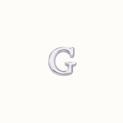 SILVER LETTER CHARM