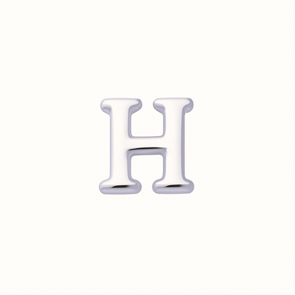 SILVER LETTER CHARM