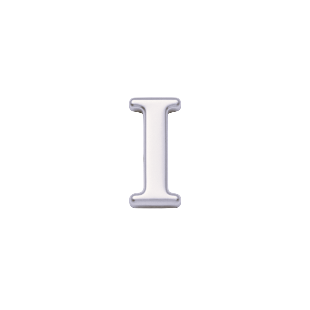SILVER LETTER CHARM