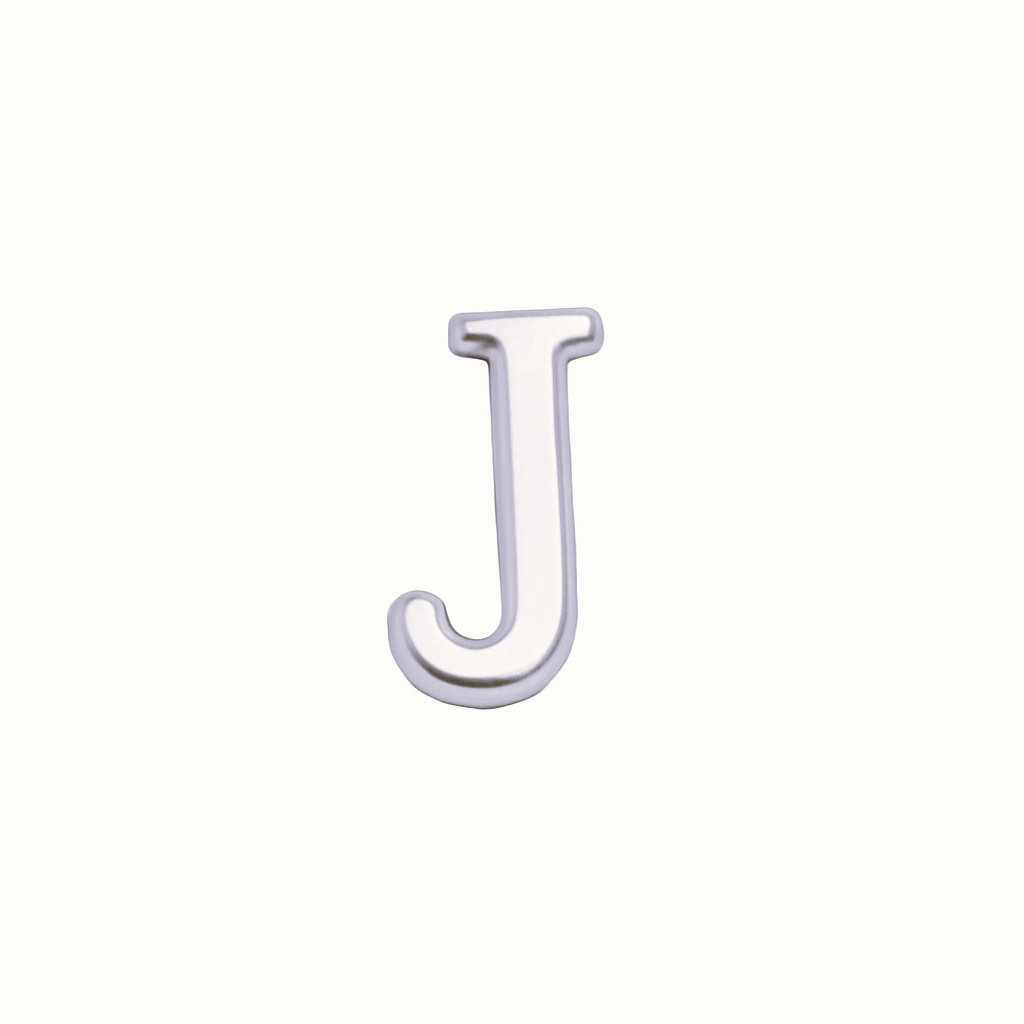 SILVER LETTER CHARM