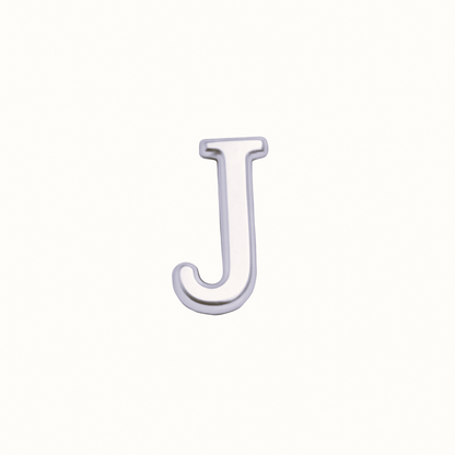 SILVER LETTER CHARM
