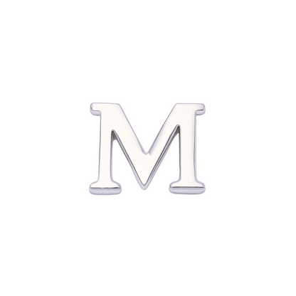 SILVER LETTER CHARM