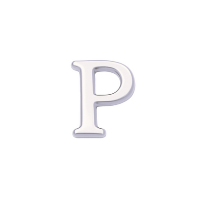 SILVER LETTER CHARM