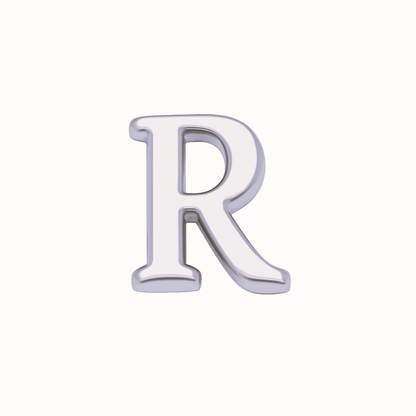 SILVER LETTER CHARM