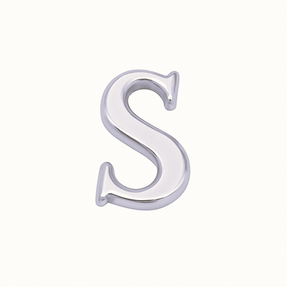 SILVER LETTER CHARM