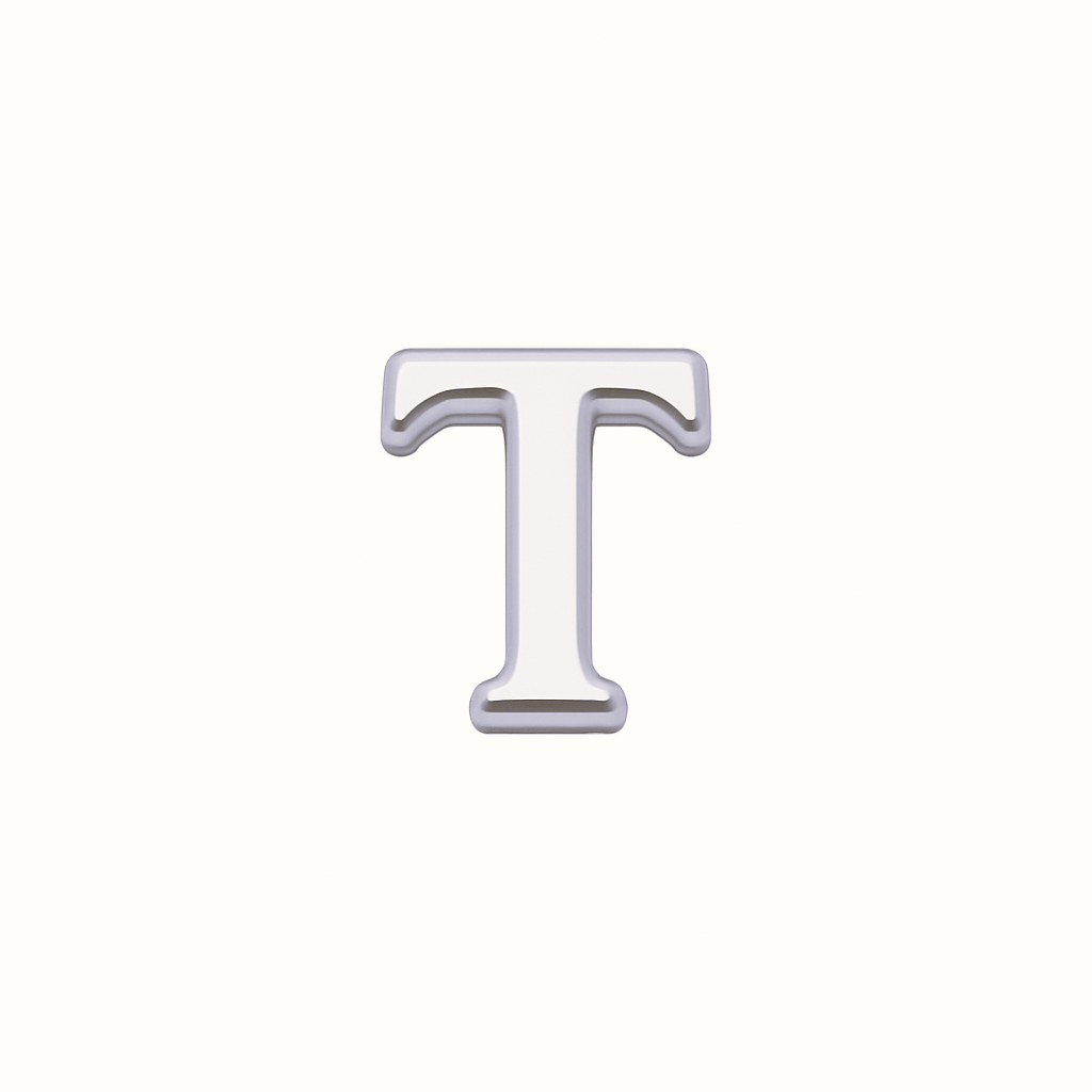 SILVER LETTER CHARM
