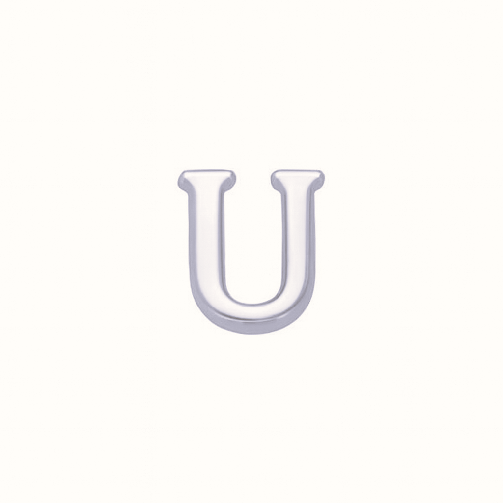 SILVER LETTER CHARM