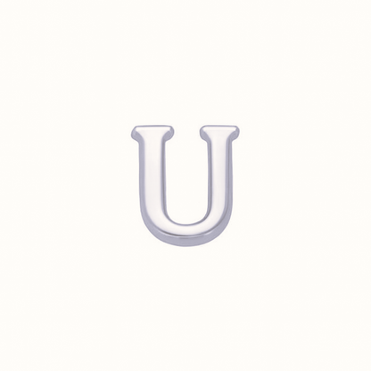 SILVER LETTER CHARM