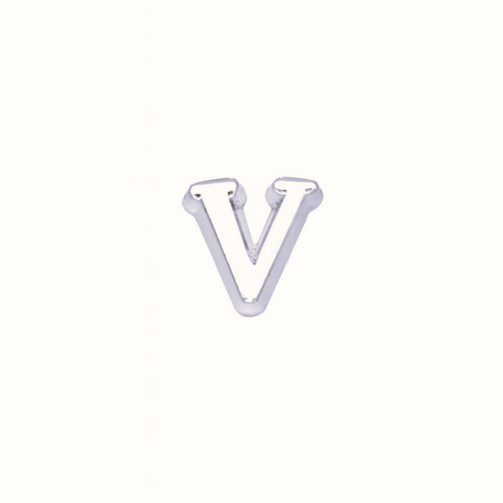 SILVER LETTER CHARM