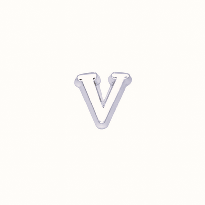 SILVER LETTER CHARM