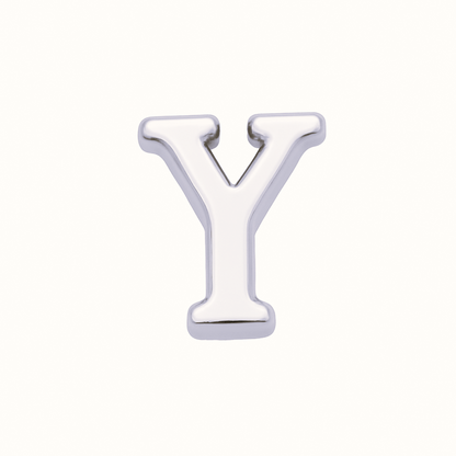 SILVER LETTER CHARM