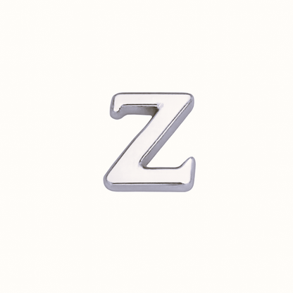 SILVER LETTER CHARM